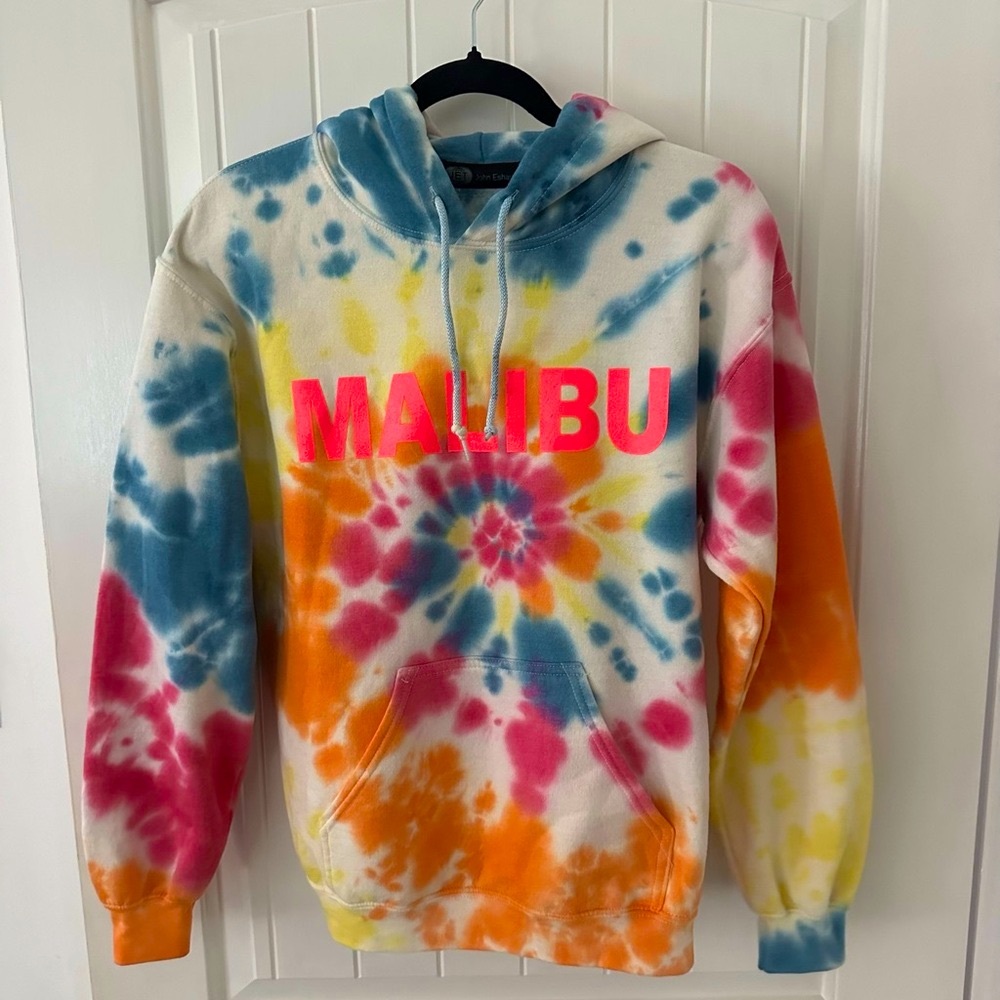 JET JOHN ESHAYA famous Tik Tok Malibu Tie-Dye Hoodie size S